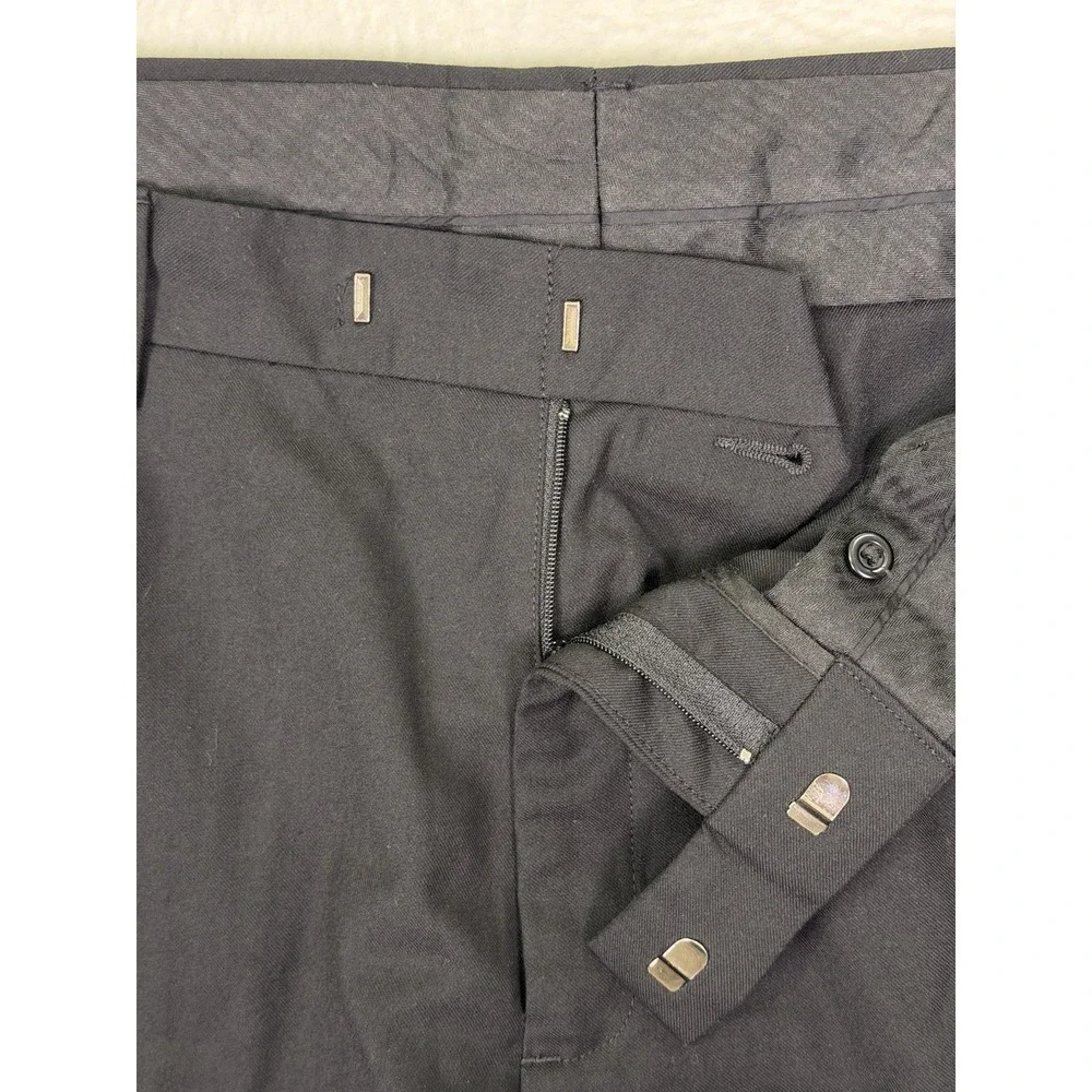 Kenneth Cole Reaction Dress‎ Pants Mens 40x30 Black Flat Front Straight